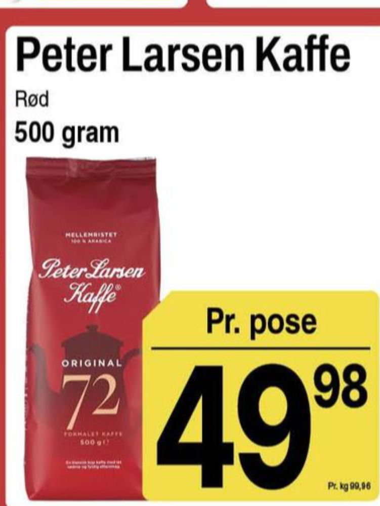 Peter Larsen Blanding 72, Kaffe Formalet