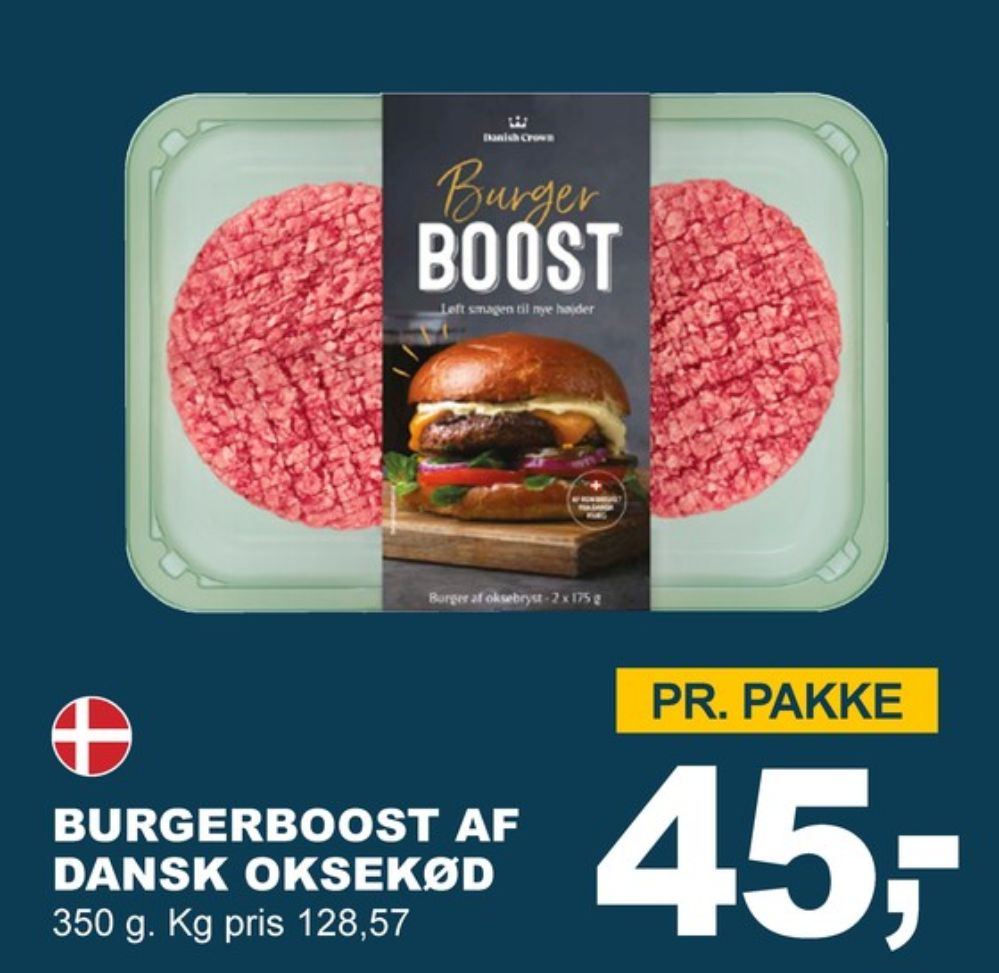 Danish Crown Burger Boost, Hakkebøffer