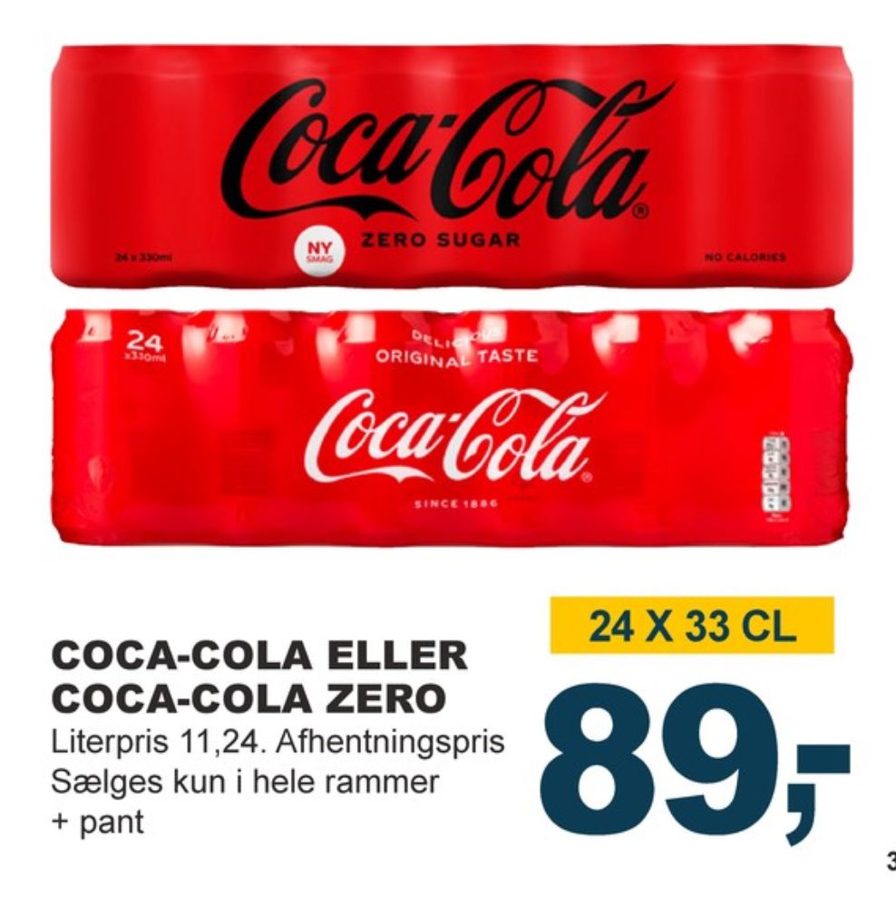 Coca Cola Zero, Cola 24 pk.