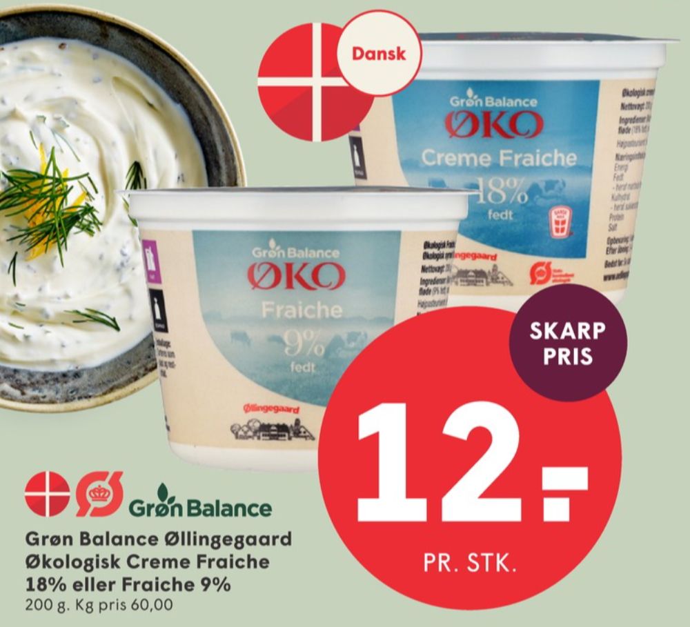 Grøn Balance Øllingegaard, Creme Fraiche 18%