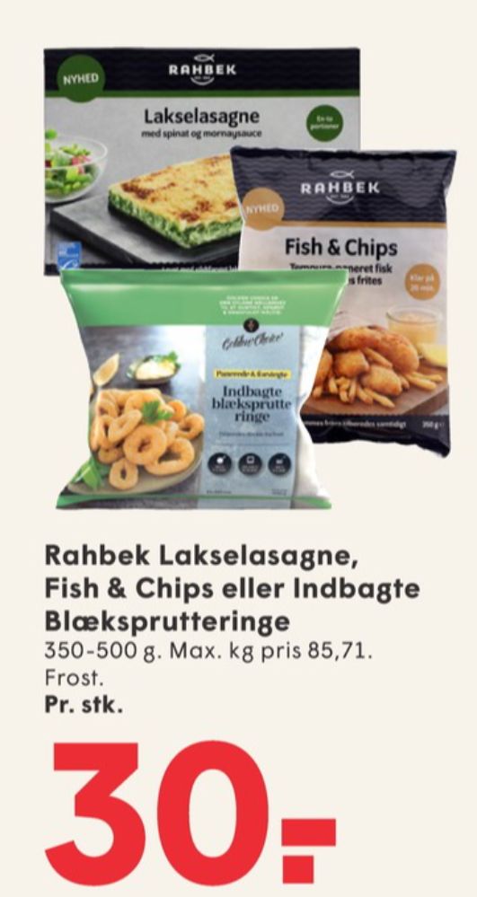 Rahbek, Lakselasagne