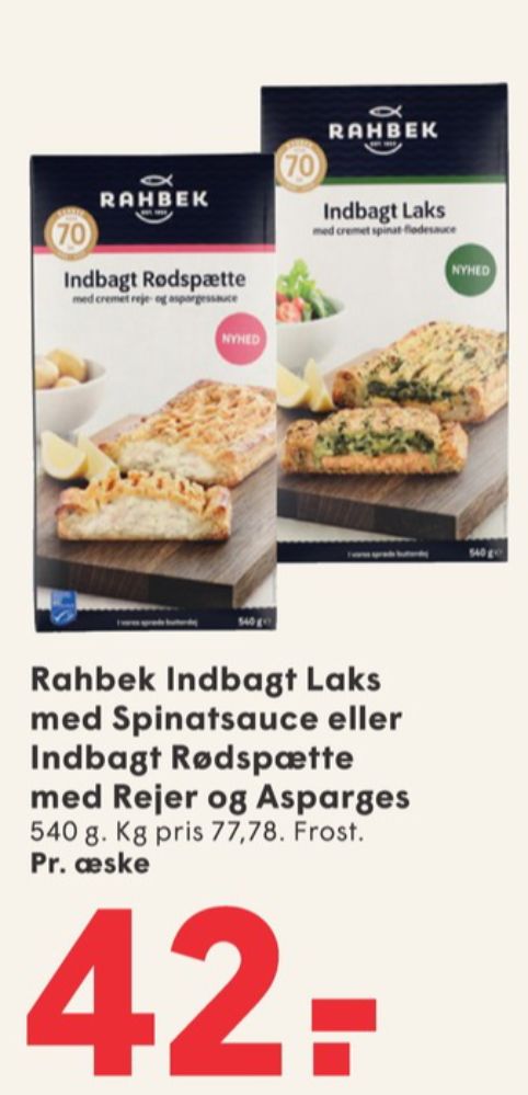 Rahbek, Indbagt Rødspætte med Cremet reje- og aspargessauce