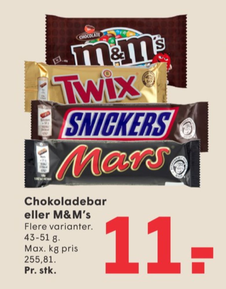 Snickers, Chokoladebar