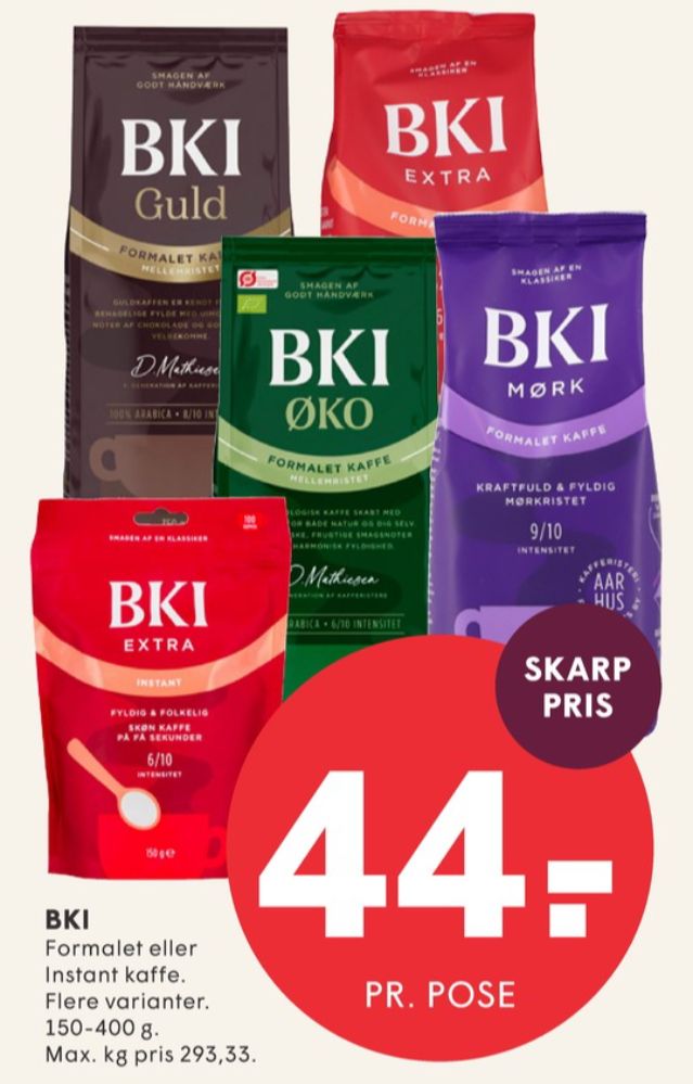 BKI Mørk, Kaffe Formalet