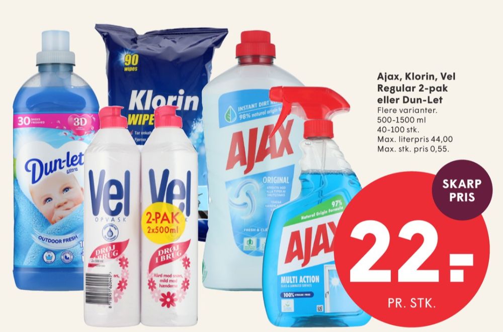 Klorin, Wipes