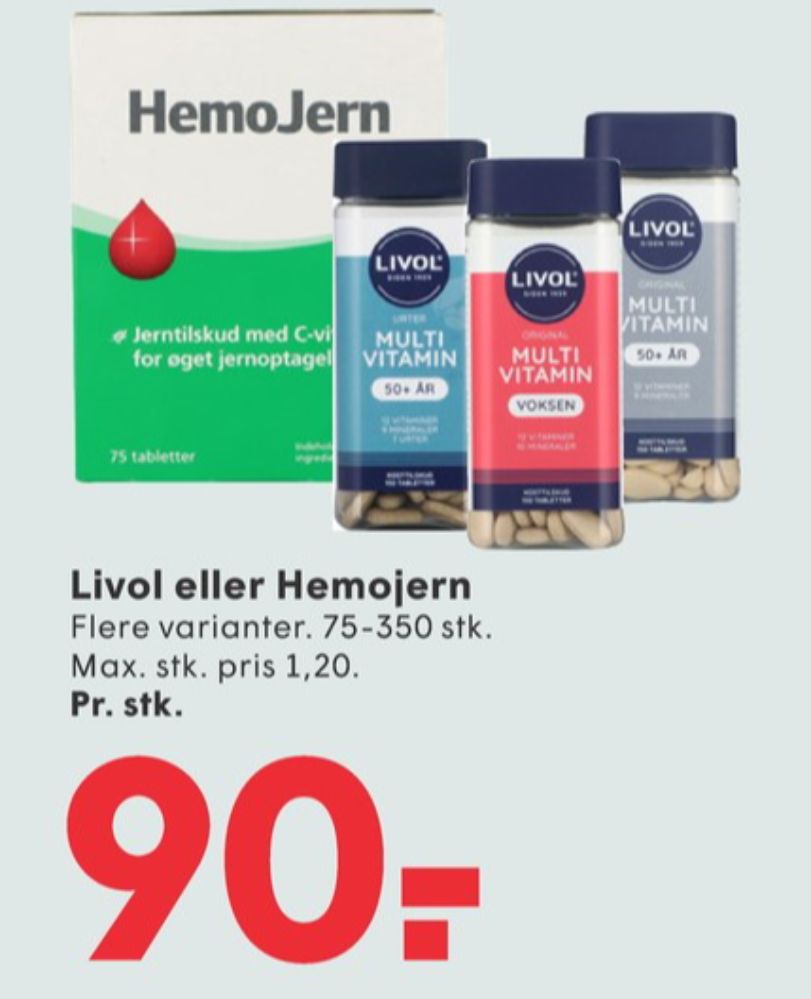 Livol Multi, Vitaminer
