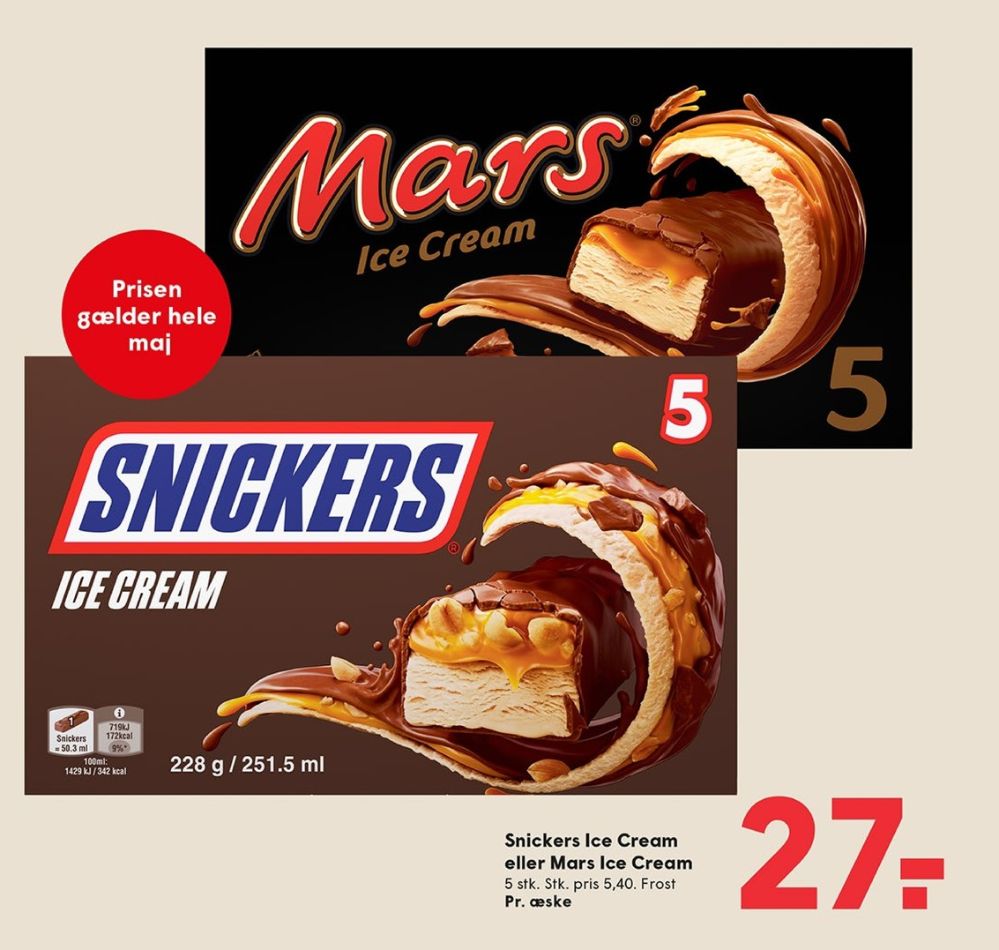 Snickers, Issnack Creame