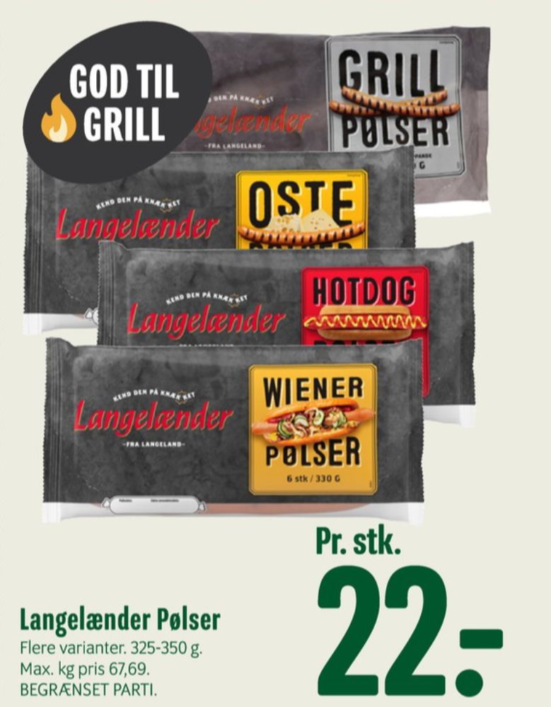 Langelænder, Grillpølser