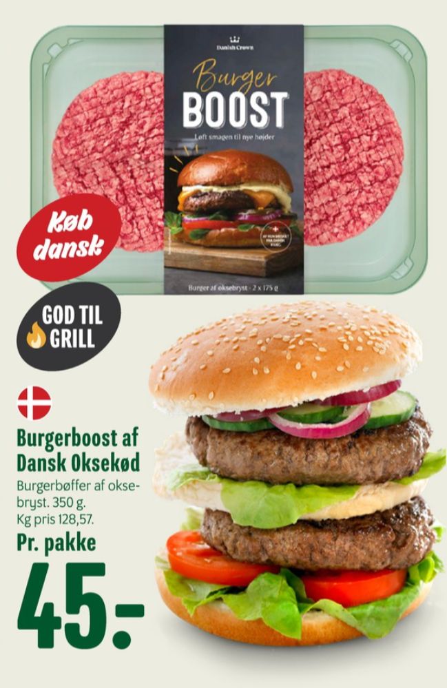 Danish Crown Burger Boost, Hakkebøffer