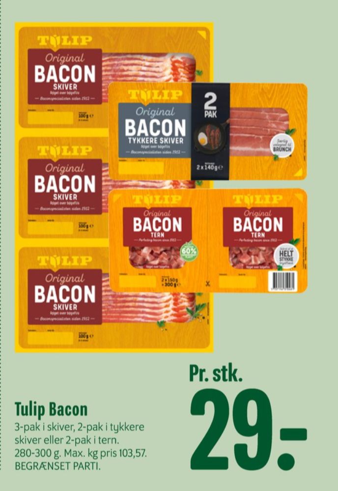 Tulip, Bacontern