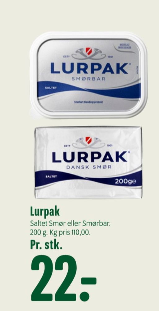 Lurpak, Smørbar