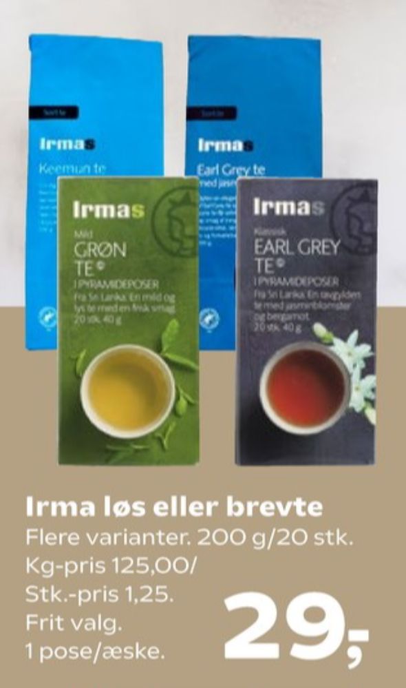 Irmas, Earl Grey Te med Jasminblomster