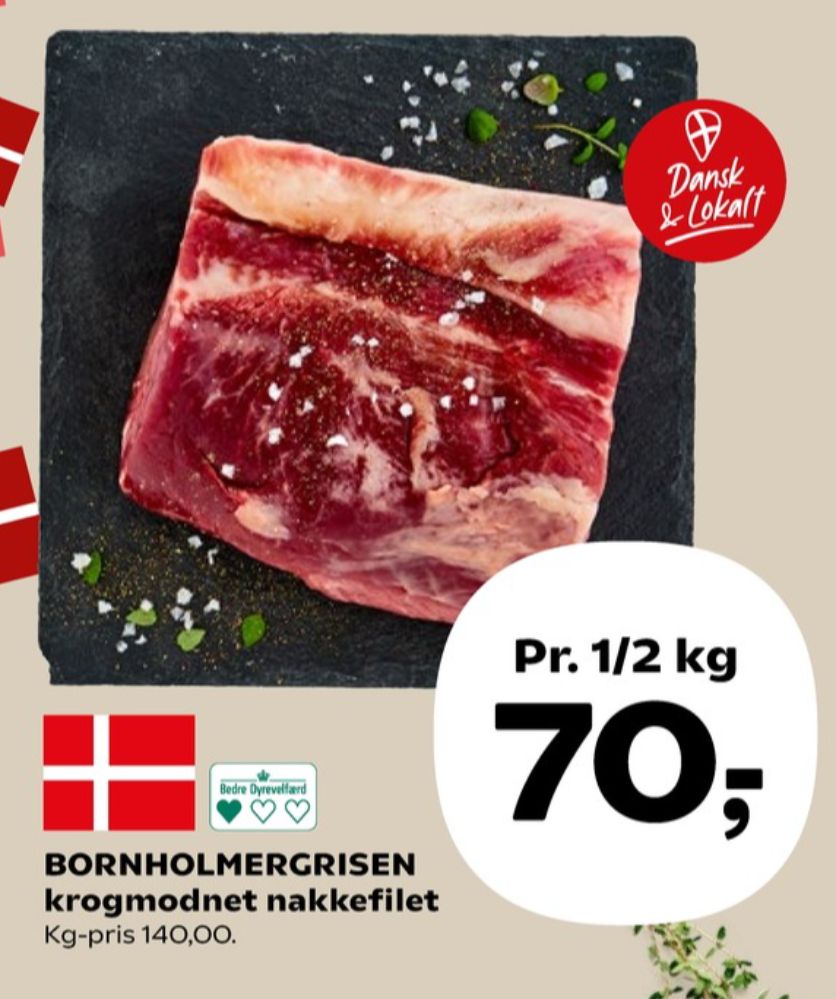 Bornholmergrisen, Nakkefilet