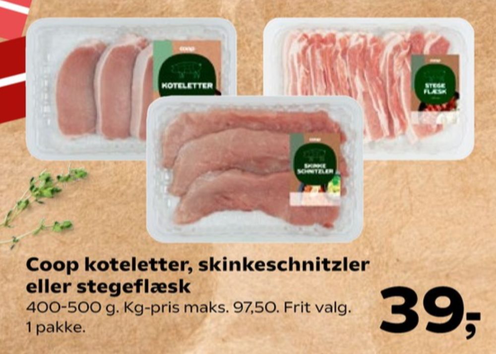 Coop, Flæsk i skiver
