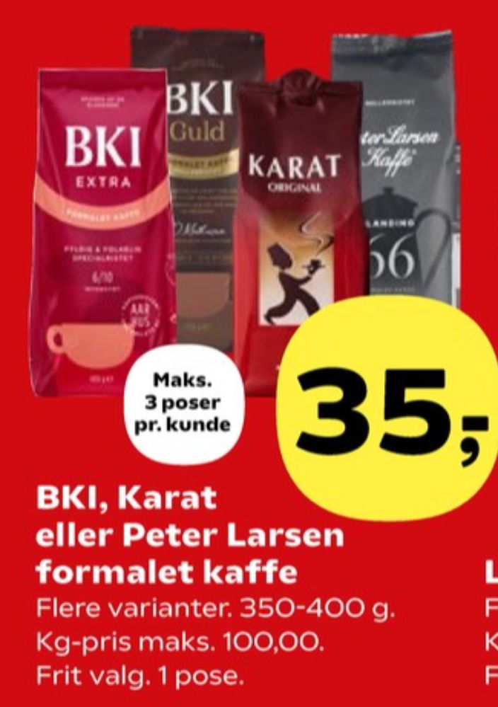 Peter Larsen Blanding 66, Kaffe Formalet
