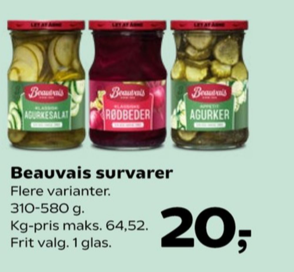 Beauvais, Rødbeder-syltet