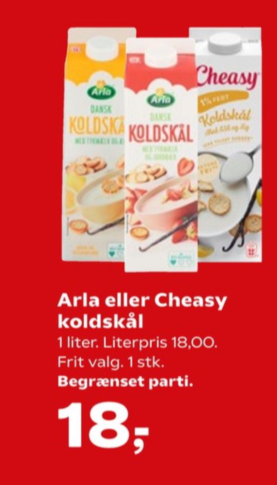 Arla, Koldskål Tykmælk & Jordbær