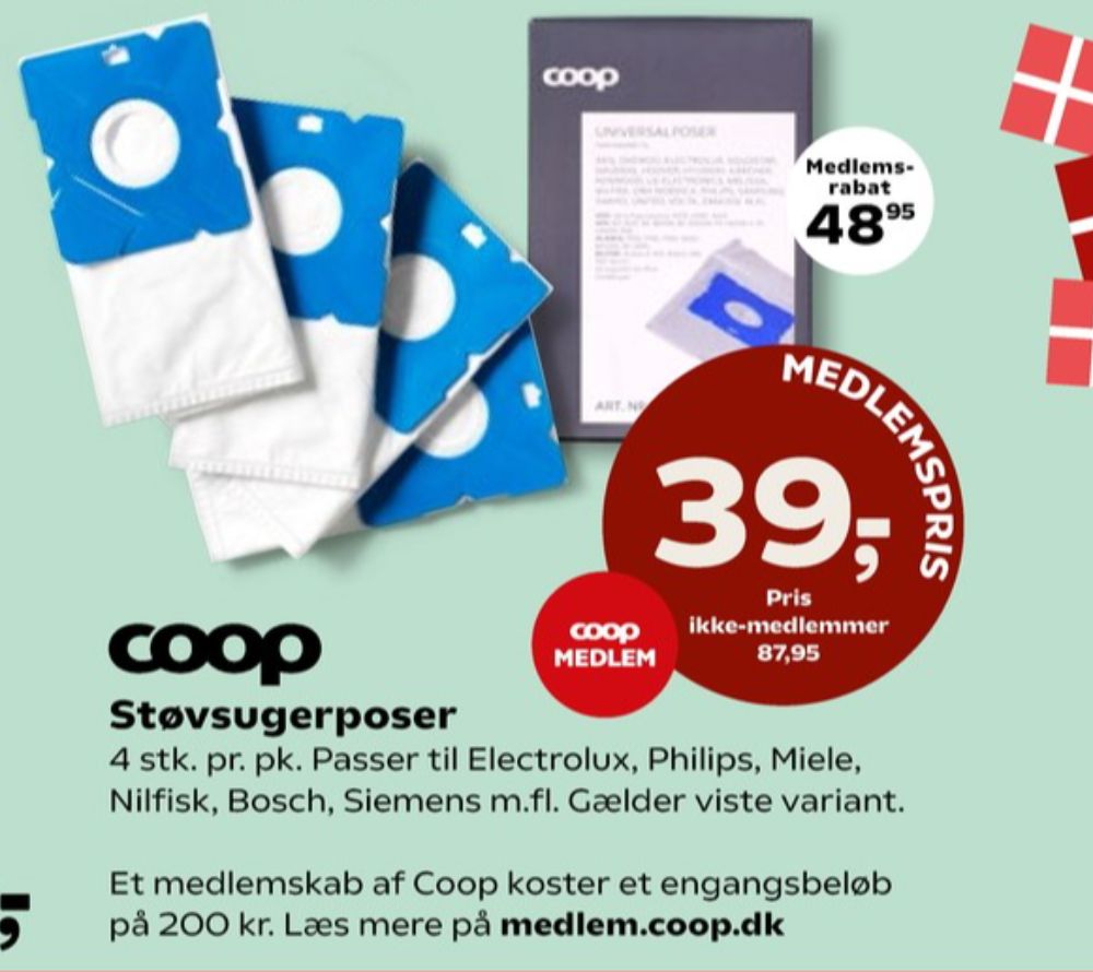 Coop, Støvsugerposer
