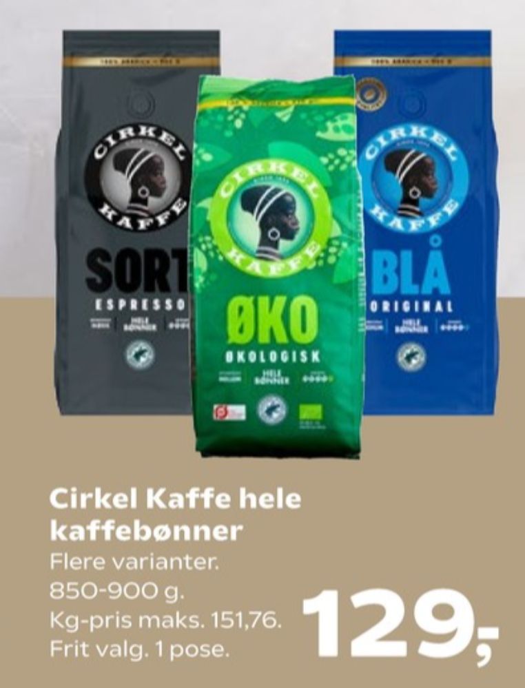 Cirkel Blå, Kaffebønner