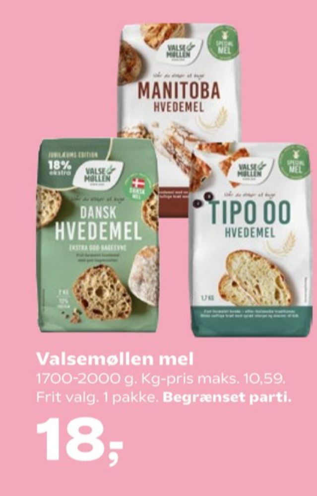 Valsemøllen, Hvedemel Dansk