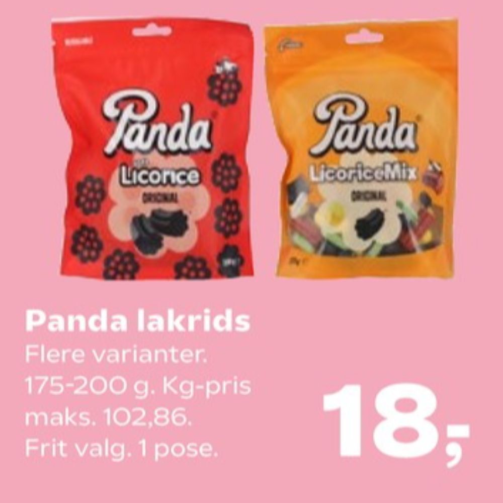 Panda, Lakridspose LicoriceMix