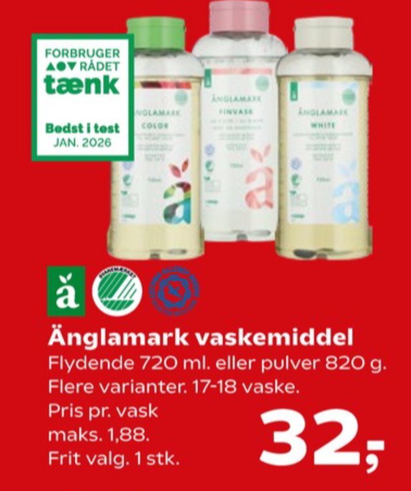 Änglamark, Vaskepulver