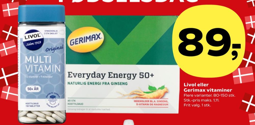 Livol Multi, Vitaminer