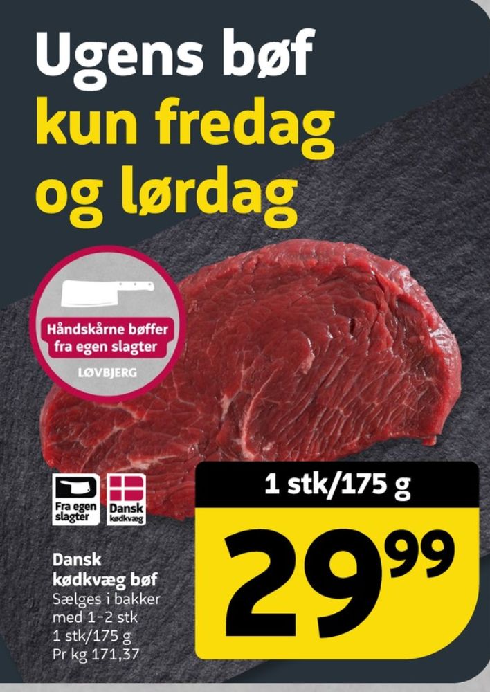Oksetykstegsbøffer
