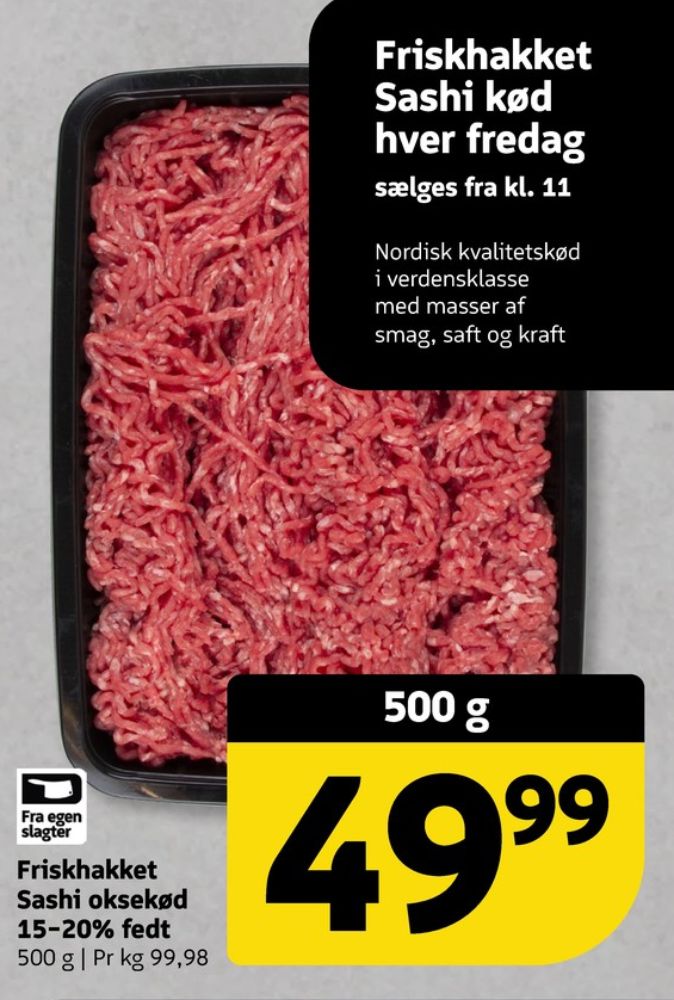 Hakket oksekød 15-20%