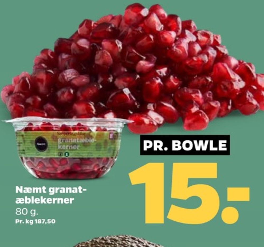 Næmt, Granatæblekerner