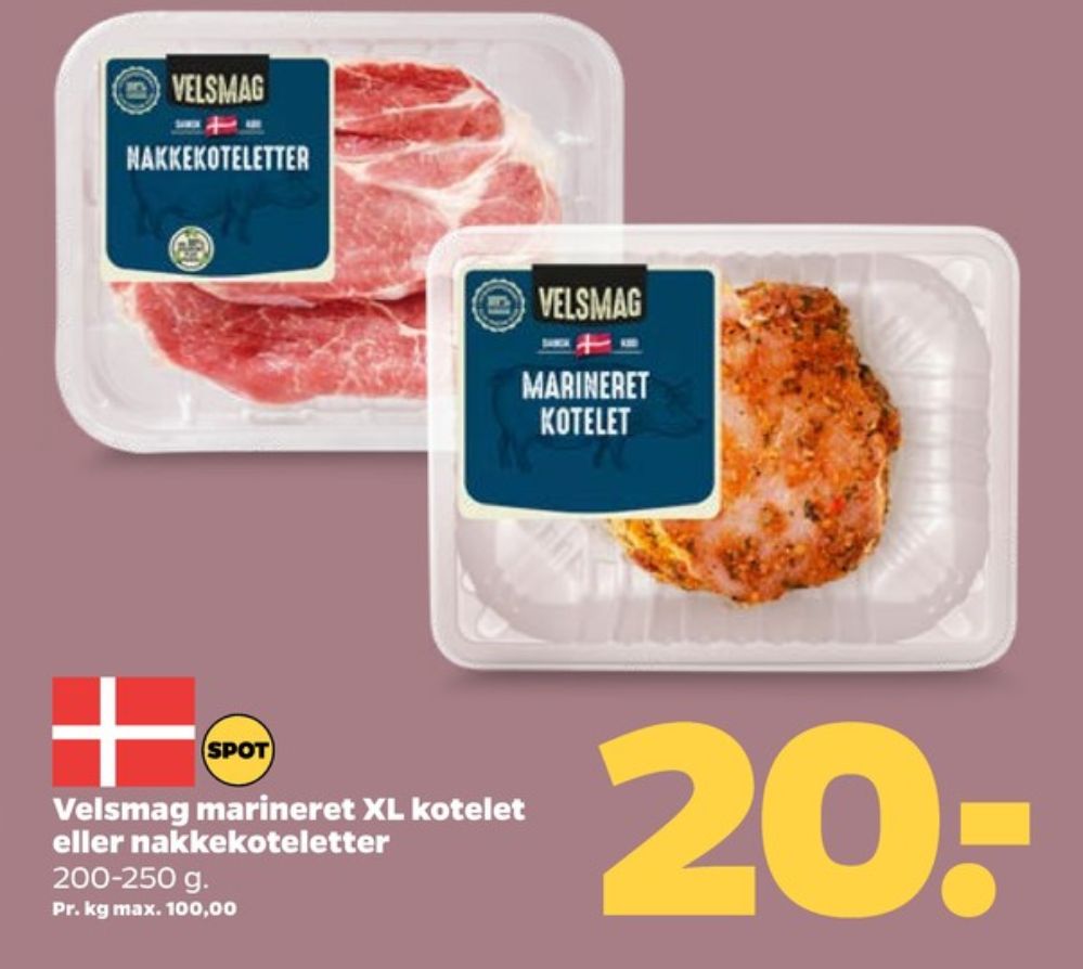Velsmag, Nakkekoteletter