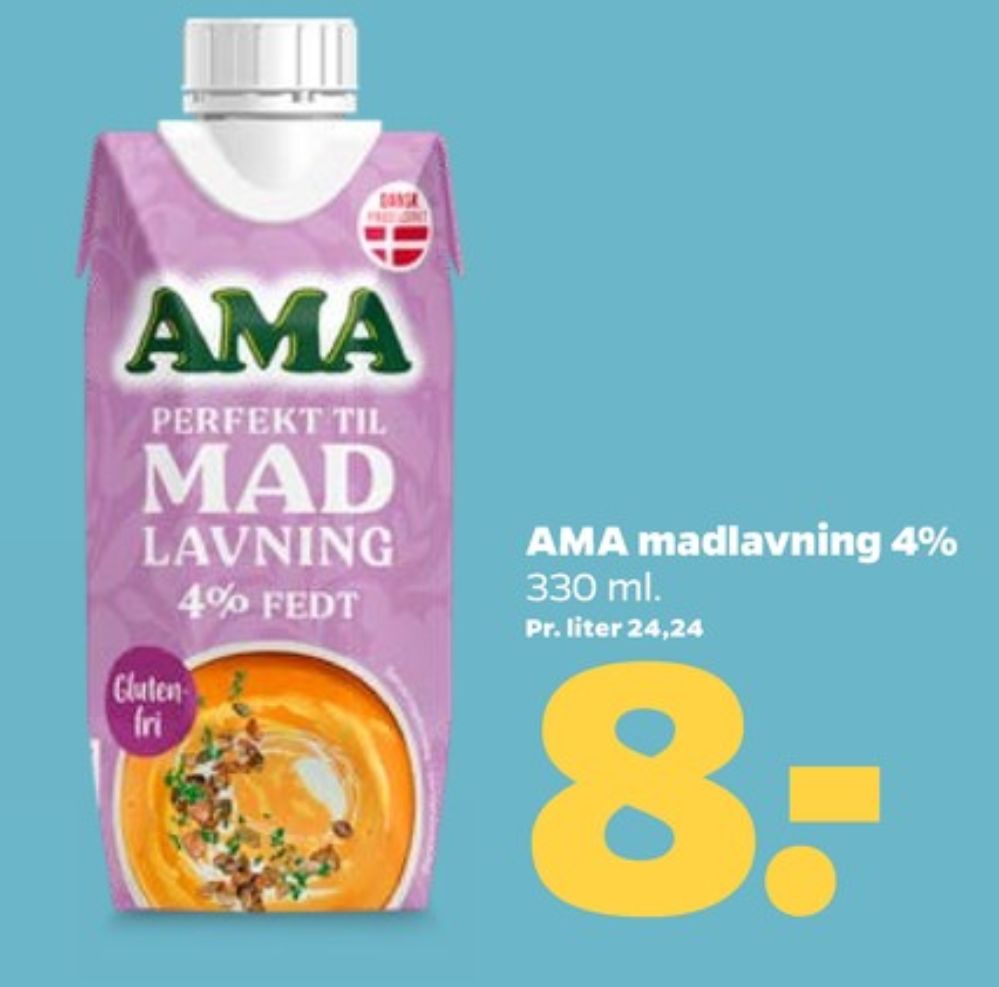 Ama, Madlavningsfløde 4%