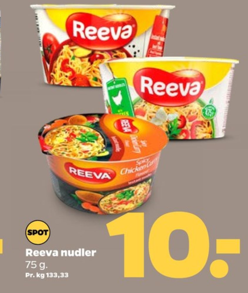 Reeva, Nudler med Spicy Kylling i Karry