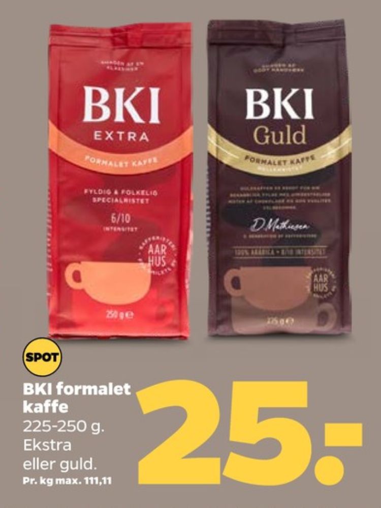 BKI, Kaffe Formalet
