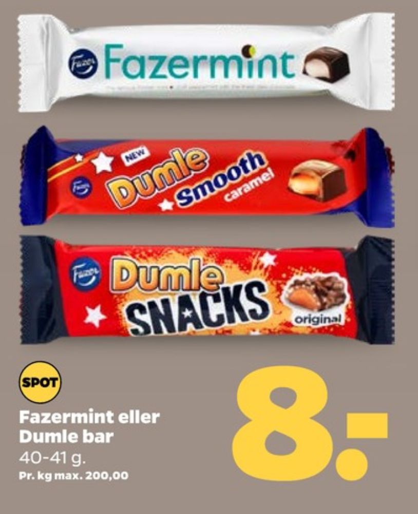 Dumle, Chokoladebar Smooth Caramel