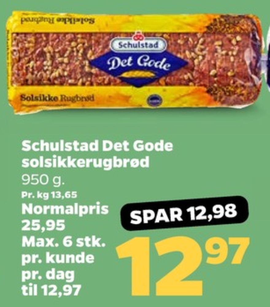 Schulstad Det Gode, Solsikkerugbrød