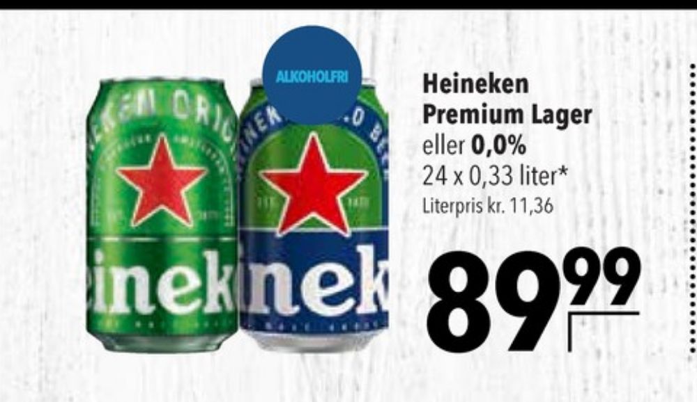 Heineken, Øl 24 pk.