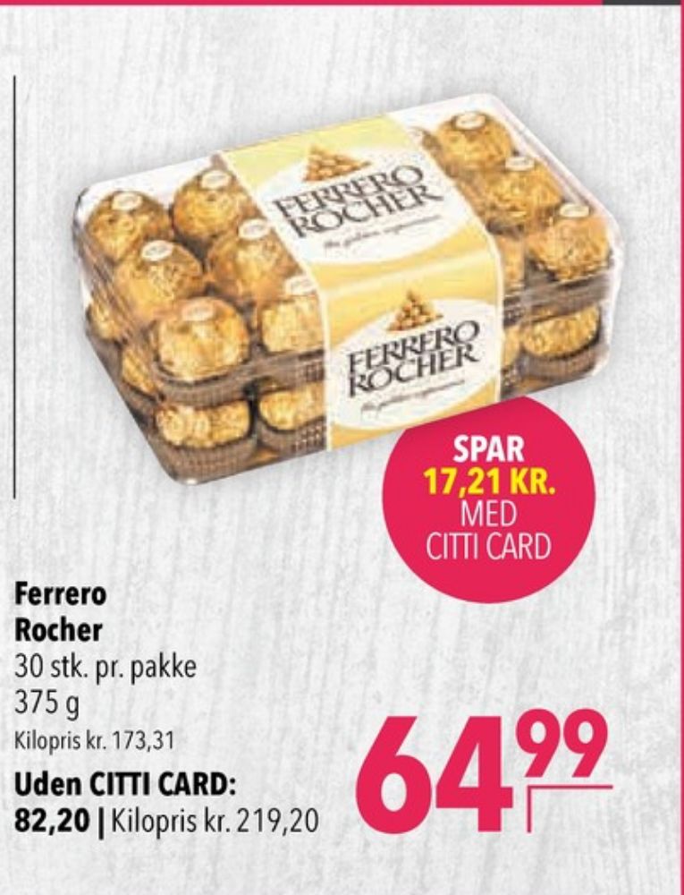 Ferrero Rocher, Dessertchokolade