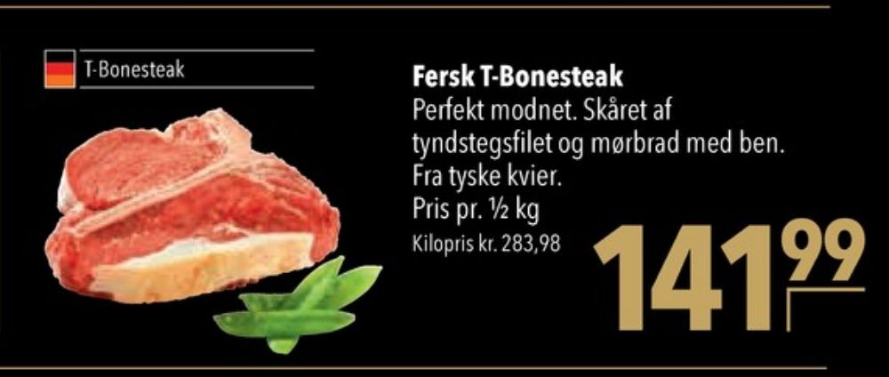 Meisterfrisch, T-bone steak
