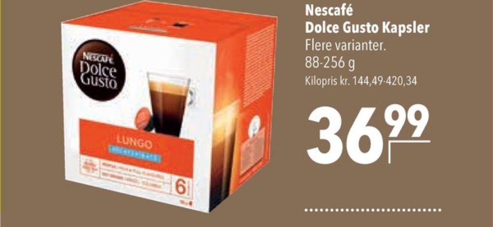 Cafe René Dolce Gusto, Kaffekapsler Lungo Forte