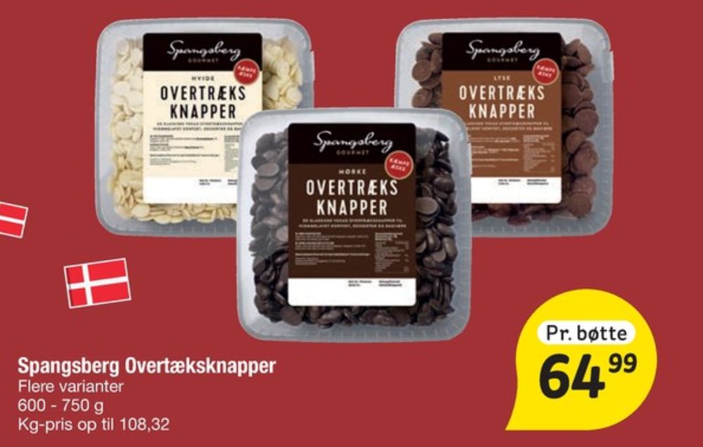 Spangsberg, Overtræksknapper Hvide