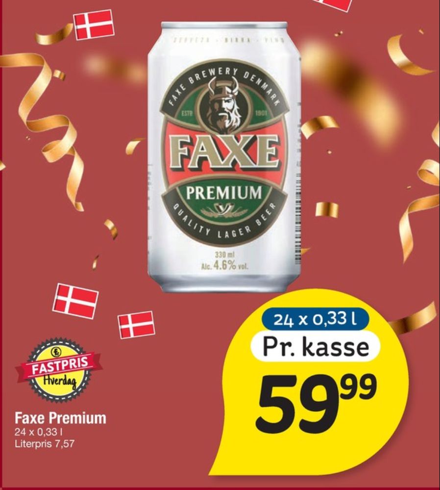 Faxe Premium, Øl 24 pk.