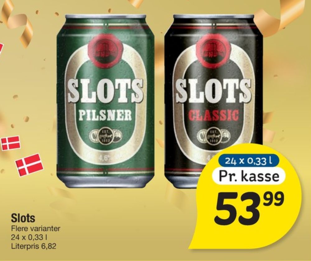 Slots Pilsner, Øl 24 pk.