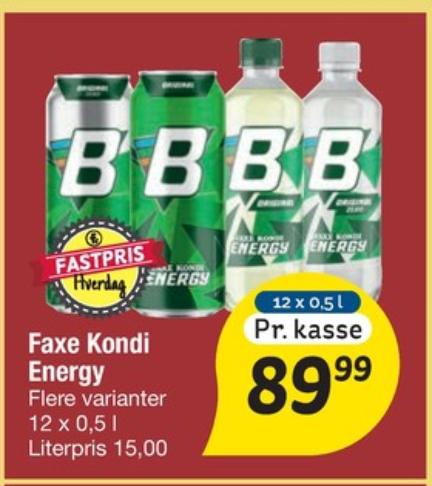 Faxe Kondi Energy, Energidrik 12 pk.