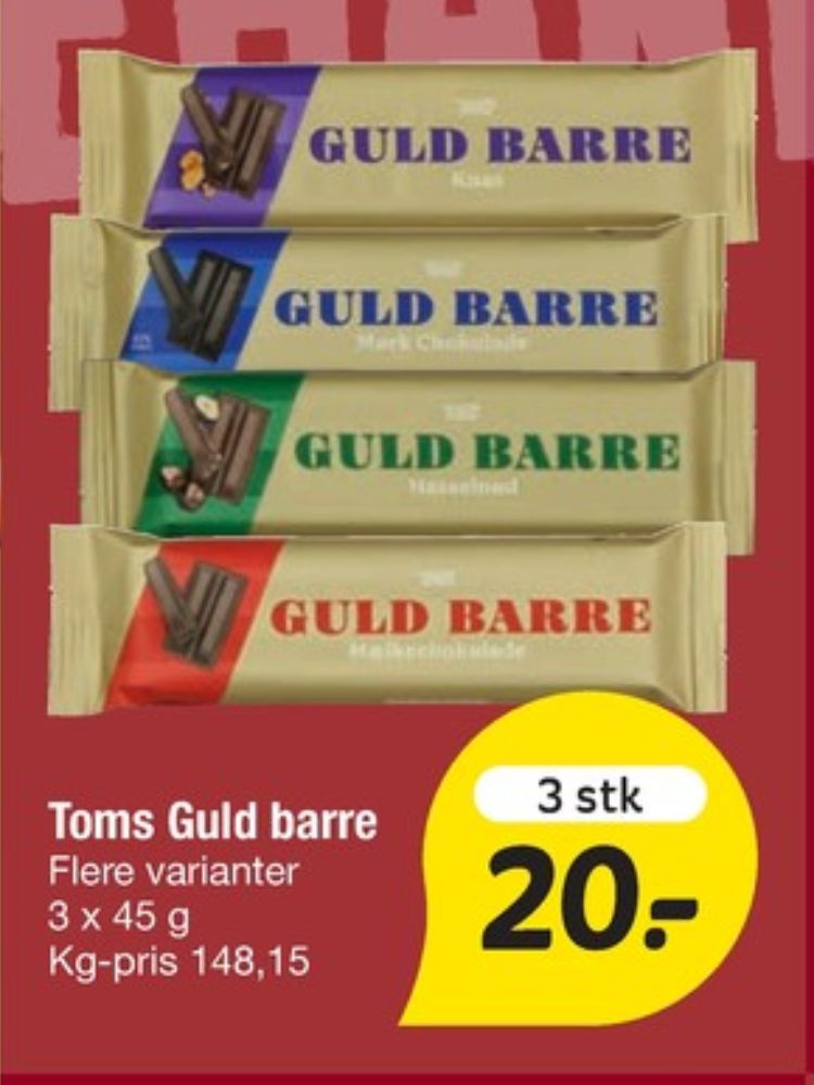 Toms Guldbarre, Chokoladebar Knas