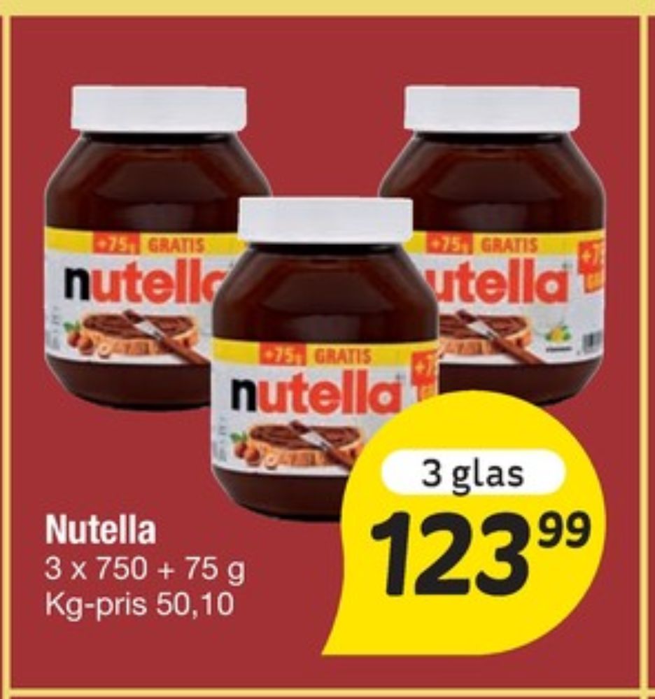 Nutella, Smørepålæg