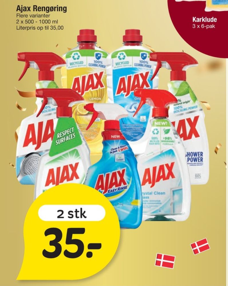 Ajax, Rengøring - universal