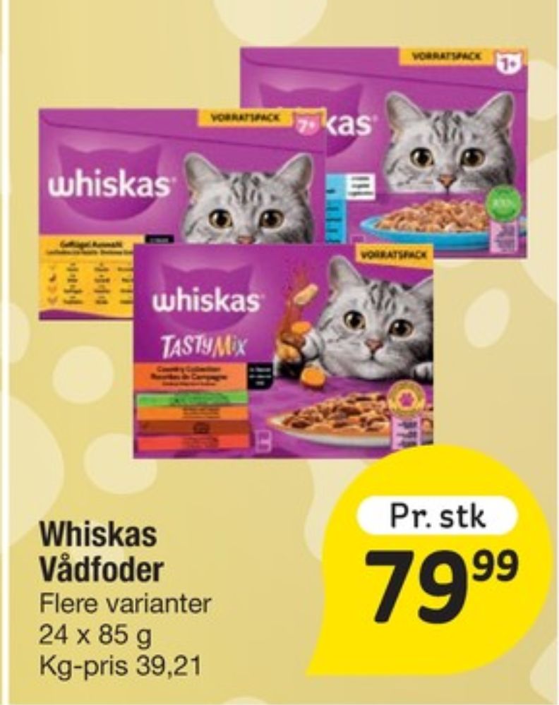 Whiskas, Kattefoder