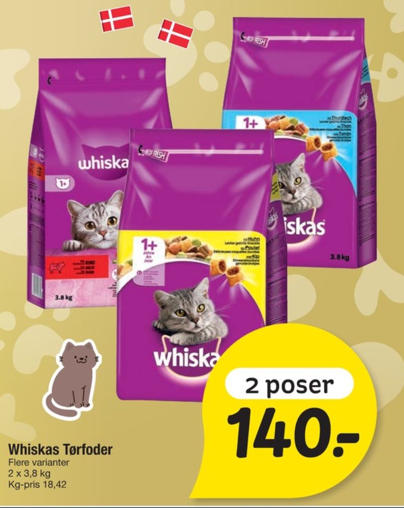 Whiskas, Kattefoder