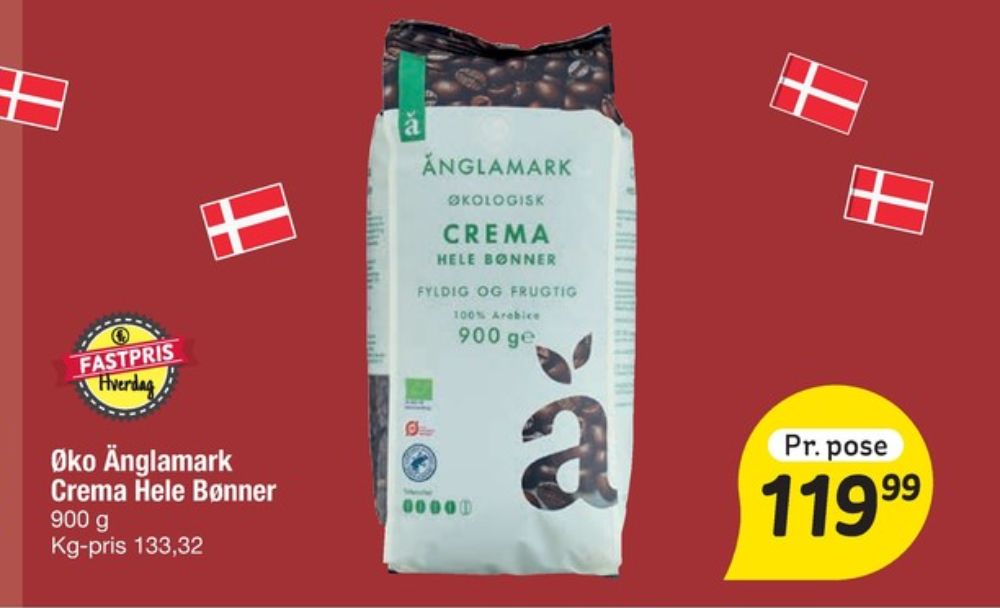 Änglamark Crema, Kaffebønner